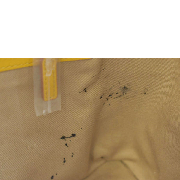 MCM Klara Large Monogram Visetos Leather Hobo Bag Yellow