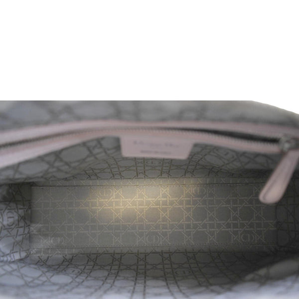 CHRISTIAN DIOR Lady Dior Large Quilted Leather Shoulder Bag Pink