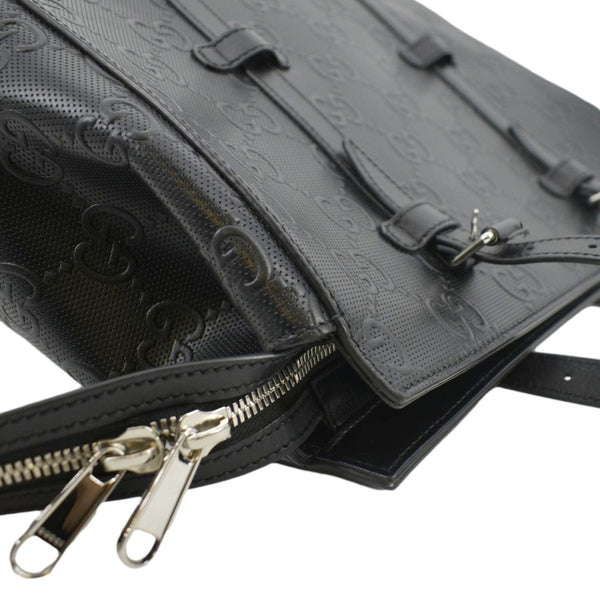 GUCCI GG Embossed Leather Tote Bag Black 232947