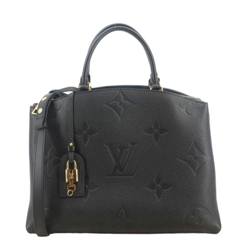 LOUIS VUITTON Grand Palais MM Monogram Empreinte Leather Shoulder Bag Black