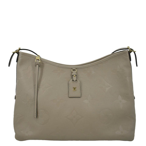 LOUIS VUITTON Carryall MM Monogram Empreinte Crossbody Bag Tourterelle Gray