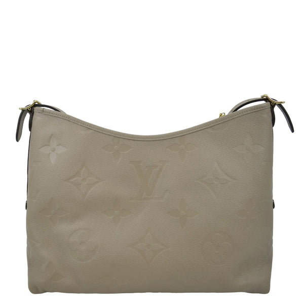 LOUIS VUITTON Carryall MM Monogram Empreinte Crossbody Bag Tourterelle Gray