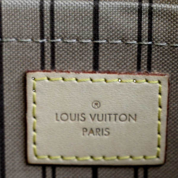 LOUIS VUITTON Neverfull Monogram Canvas Pochette Wristlet Pouch Brown