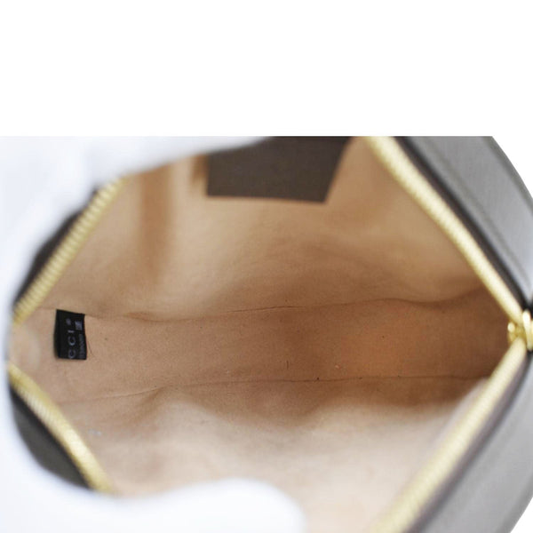 GUCCI Ophidia Mini GG Round Supreme Monogram Web Crossbody Bag Beige 550618