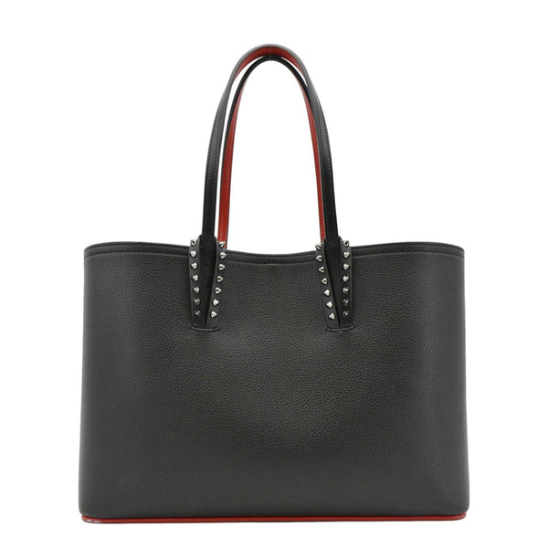 CHRISTIAN LOUBOUTIN Studded Cabata Leather Tote Bag Black