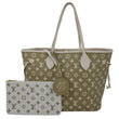 LOUIS VUITTON Neverfull MM Spring City Leather Tote Shoulder Bag Bicolor