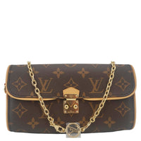 LOUIS VUITTON Camille Pochette Monogram Canvas Shoulder Bag Brown
