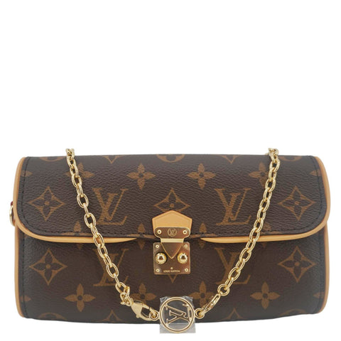 LOUIS VUITTON Camille Pochette Monogram Canvas Shoulder Bag Brown