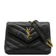 YVES SAINT LAURENT Loulou Toy Matelasse Leather Crossbody Bag Black