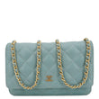 CHANEL Wallet On Chain Quilted Caviar Leather Crossbody Bag Sea Green