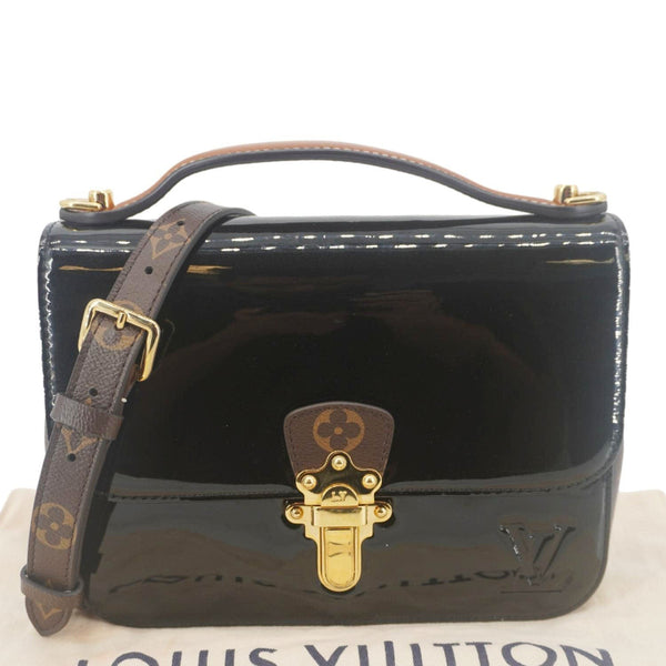 LOUIS VUITTON Cherrywood BB Monogram Vernis Crossbody Bag Black