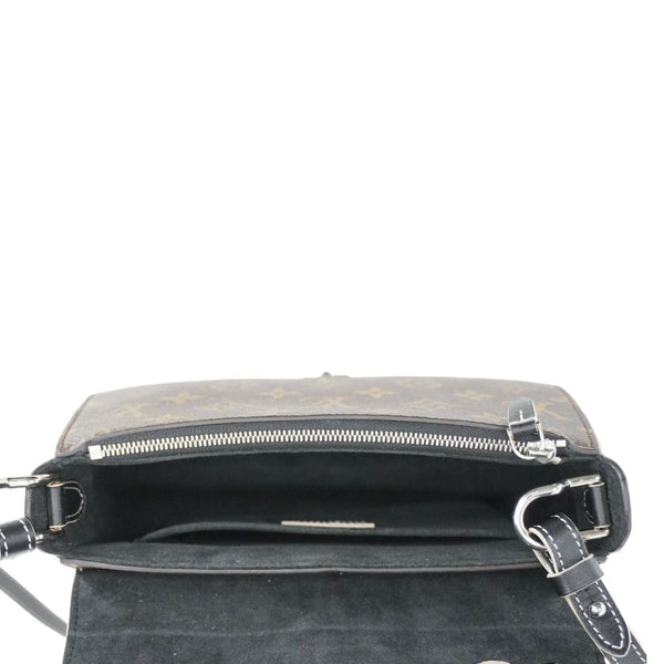 LOUIS VUITTON Chain It Monogram Canvas Top Handle Crossbody Bag Brown