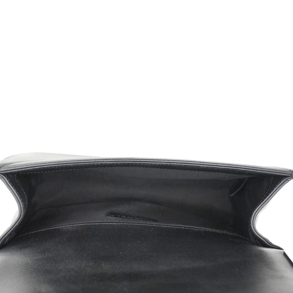 CHANEL Boy Flap Chevron Leather with Holographic PVC Crossbody Bag Black