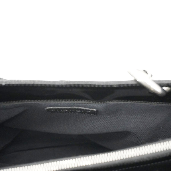 CHANEL Grand Shopping Patent Quilted Leather GST Tote Bag Black