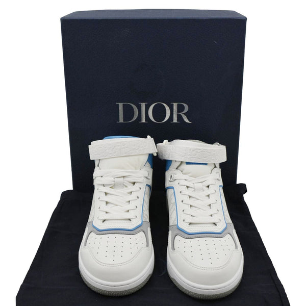 CHRISTIAN DIOR B27 Mid Top Oblique Galaxy Perforated Sneakers White