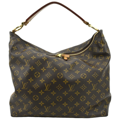 LOUIS VUITTON Sully MM Monogram Canvas Shoulder Bag Brown