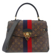 LOUIS VUITTON Georges MM Monogram Canvas Shoulder Bag Black