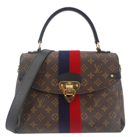 LOUIS VUITTON Georges MM Monogram Canvas Shoulder Bag Black