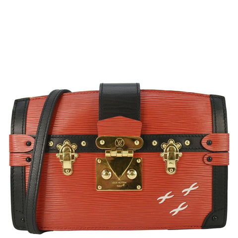 LOUIS VUITTON Trunk Epi Leather Crossbody Bag Red