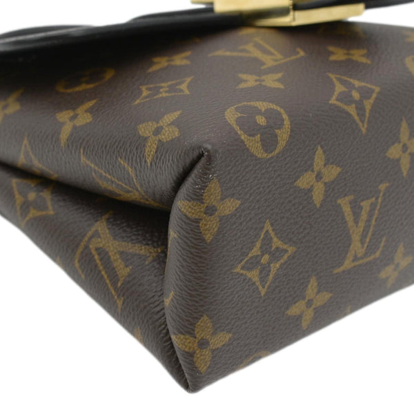 LOUIS VUITTON Monogram Canvas Shoulder Bag Brown lower left corner look