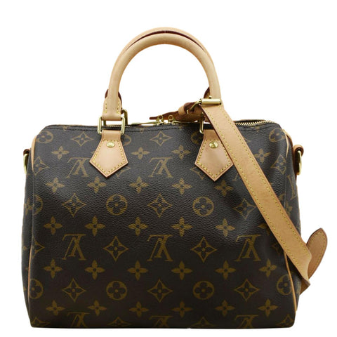 LOUIS VUITTON Speedy 25 Bandouliere Monogram Canvas Shoulder Bag Brown