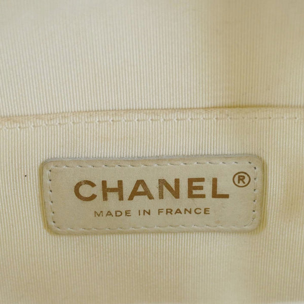 CHANEL CC Day Small Caviar Quilted Leather Backpack White