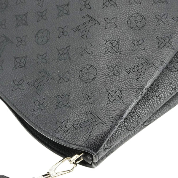 LOUIS VUITTON Babylone Monogram Mahina Leather Shoulder Bag Black