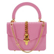 GUCCI Sylvie 1969 Plexiglass Top Handle Crossbody Bag Pink 589482