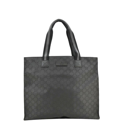 GUCCI GG Supreme Nylon Tote Bag Black 449178