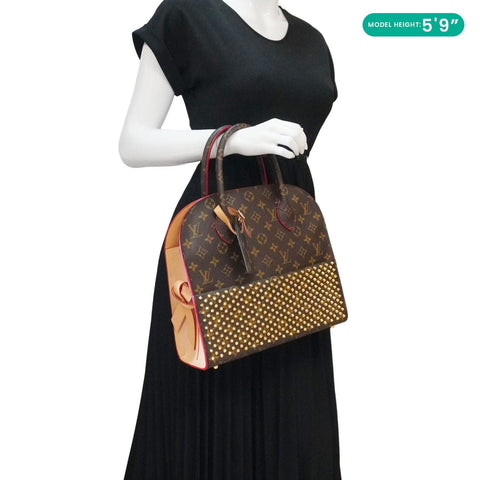 LOUIS VUITTON x Christian Louboutin Monogram Canvas Iconoclast Tote Bag Brown