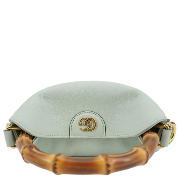 GUCCI Diana Small Leather Top Handle Shoulder Bag Pale Green 746251
