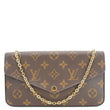 LOUIS VUITTON Felicie Pochette Monogram Canvas Crossbody Bag Brown