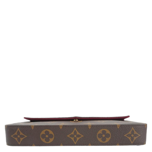 LOUIS VUITTON Felicie Pochette Monogram Canvas Crossbody Bag Brown