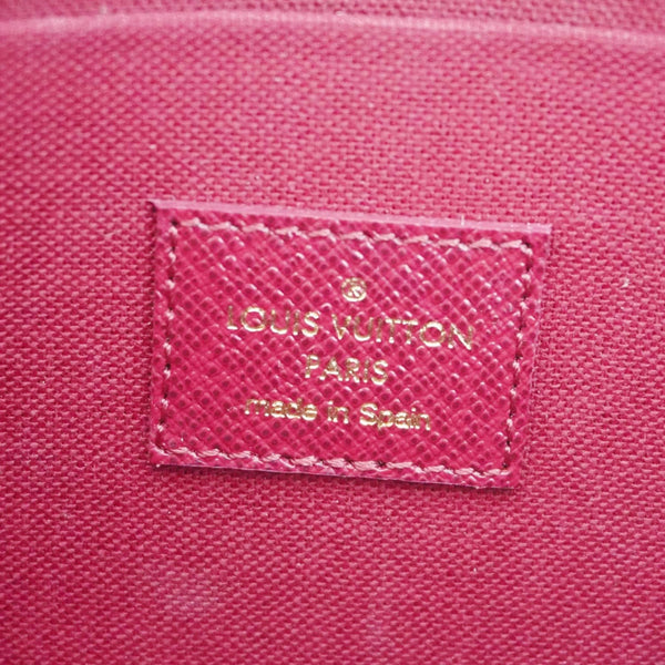 LOUIS VUITTON Felicie Pochette Monogram Canvas Crossbody Bag Brown