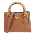 GUCCI Diana Bamboo Mini Leather Tote Bag Brown 655661