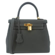 Hermes Kelly 25 Togo Leather Shoulder Bag Vert Fonce