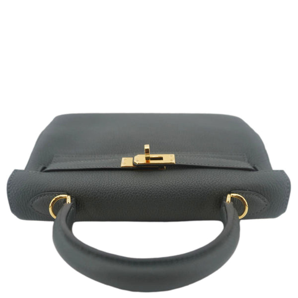 Hermes Kelly 25 Togo Leather Shoulder Bag Vert Fonce