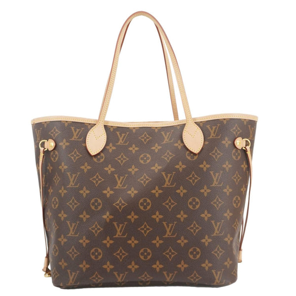 LOUIS VUITTON Neverfull MM Monogram Canvas Shoulder Bag Brown