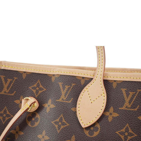 LOUIS VUITTON Neverfull MM Monogram Canvas Shoulder Bag Brown