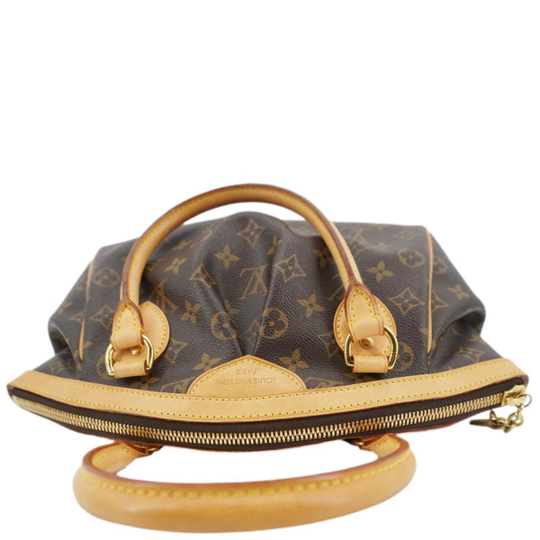 LOUIS VUITTON Tivoli PM Monogram Canvas Satchel Bag Brown
