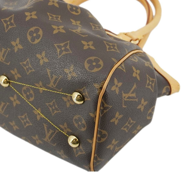 LOUIS VUITTON Tivoli PM Monogram Canvas Satchel Bag Brown