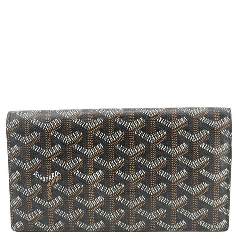 GOYARD Richelieu Chevron Canvas Wallet Black