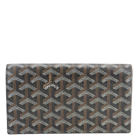 GOYARD Richelieu Chevron Canvas Wallet Black