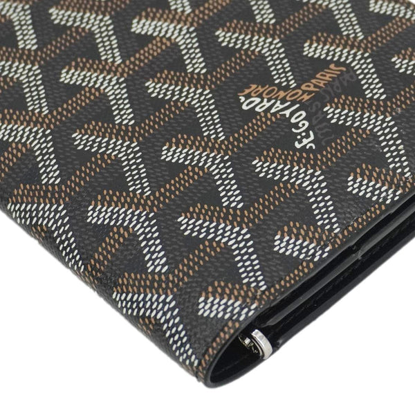 GOYARD Richelieu Chevron Canvas Wallet Black