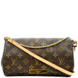 LOUIS VUITTON Favorite MM Monogram Canvas Crossbody Bag Brown