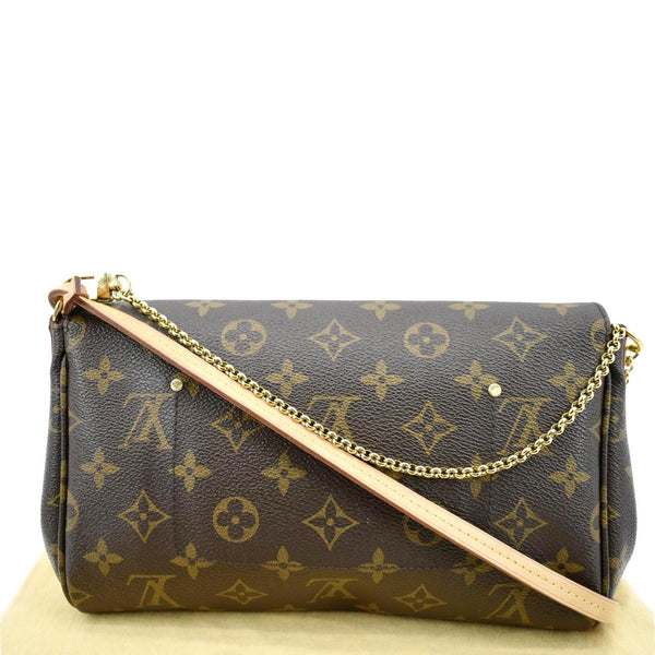 LOUIS VUITTON Favorite MM Monogram Canvas Crossbody Bag Brown