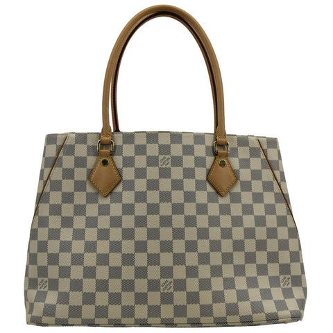 LOUIS VUITTON Calvi Damier Azur Shoulder Bag White