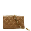LOUIS VUITTON Coussin Pochette Monogram Leather Crossbody Bag Camel