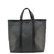 GUCCI GG Supreme Canvas Medium Black Tote Bag front look