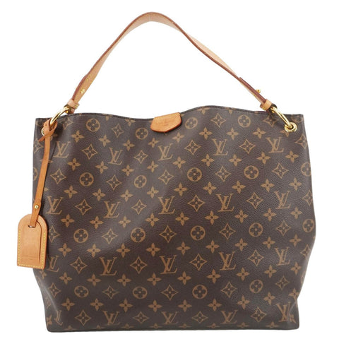 LOUIS VUITTON Graceful MM Monogram Canvas Shoulder Bag Brown